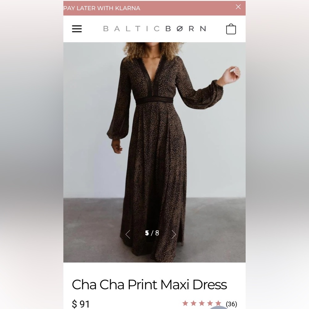 Brown animal print maxi dress